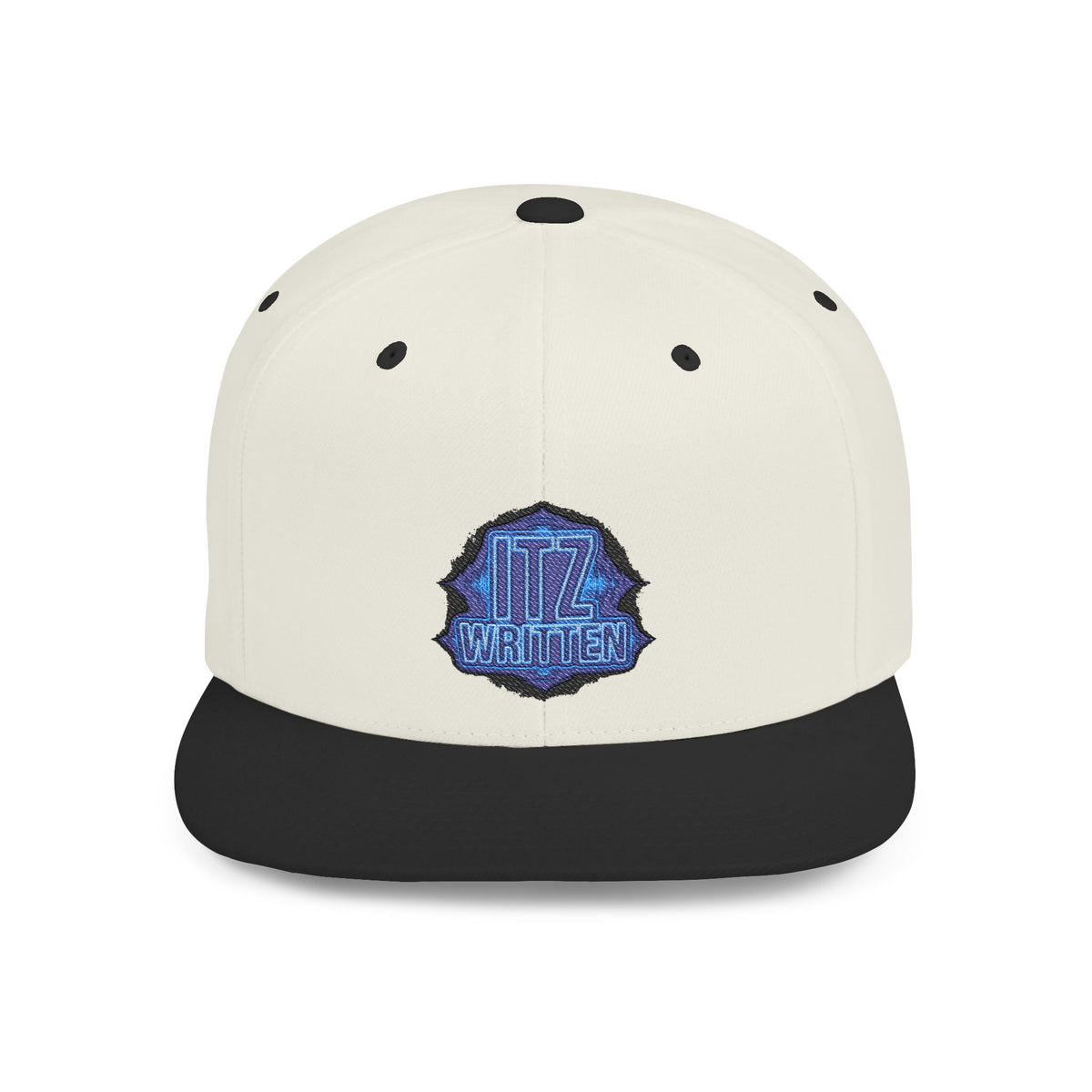 Snapback Hat — Blue Glitter 'DIZ' Patch Flat Bill Cap