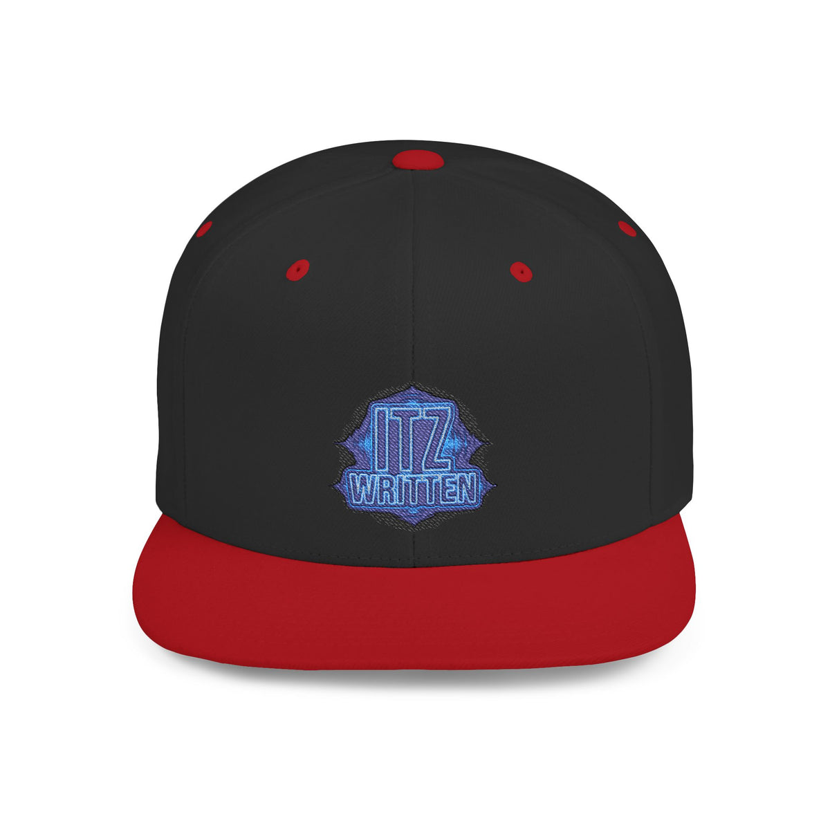 Snapback Hat — Blue Glitter 'DIZ' Patch Flat Bill Cap