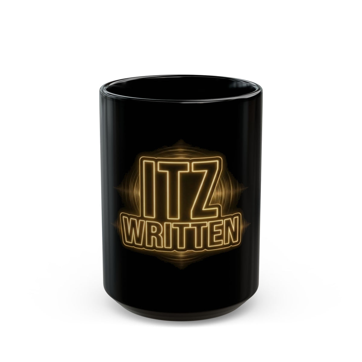 ITZ Written Neon Logo Mug — Black Coffee Cup (11oz/15oz)