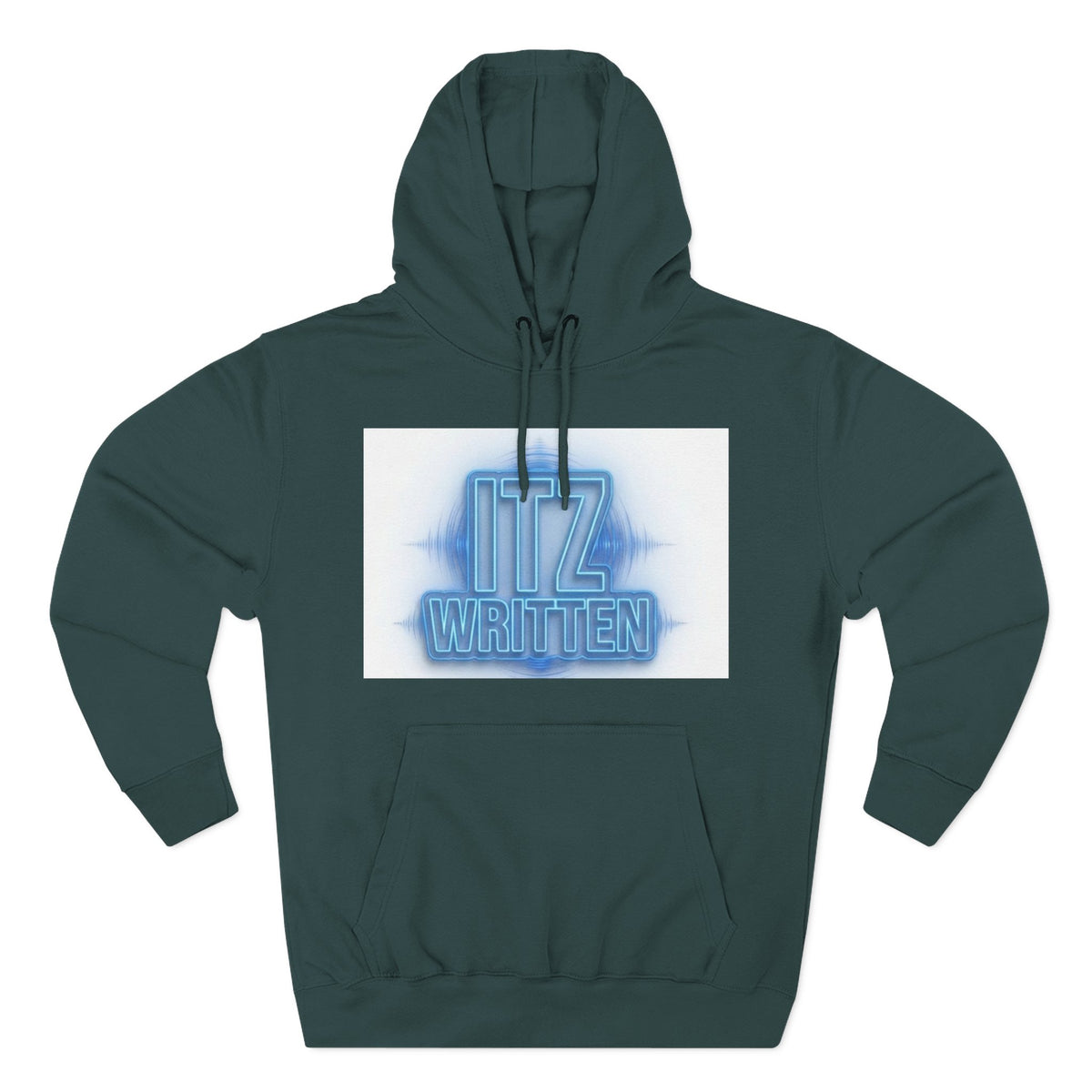 Hoodie — Neon "Itz Written" & Gold "From Ink To Impact" Graphic Pullover