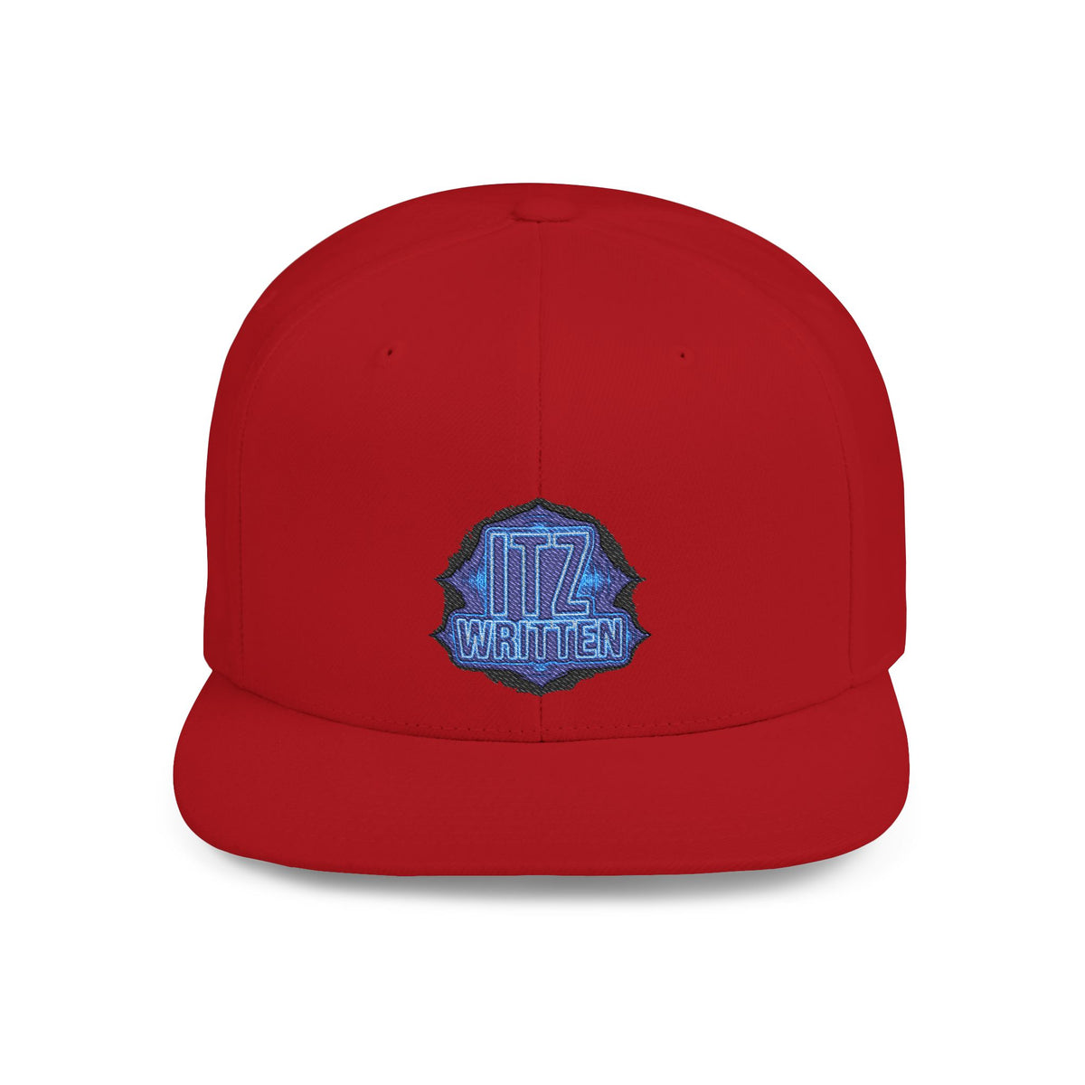 Snapback Hat — Blue Glitter 'DIZ' Patch Flat Bill Cap
