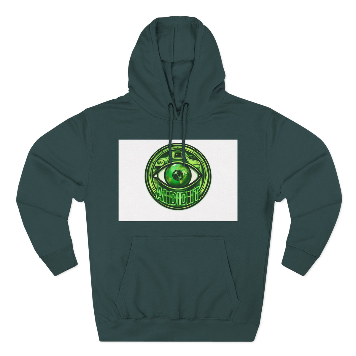 Green Mystic Eye Hoodie — Psychedelic All-Seeing Eye Graphic