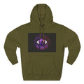 All-Seeing Eye Graphic Hoodie — Purple Cosmic Vision Illustration