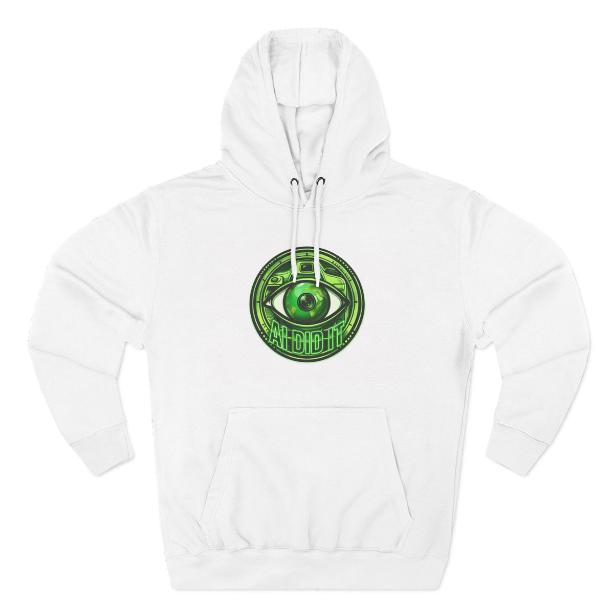 Green Mystic Eye Hoodie — Psychedelic All-Seeing Eye Graphic