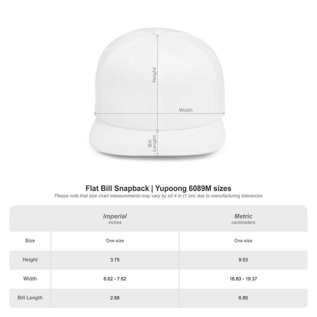 Snapback Hat — Blue Glitter 'DIZ' Patch Flat Bill Cap
