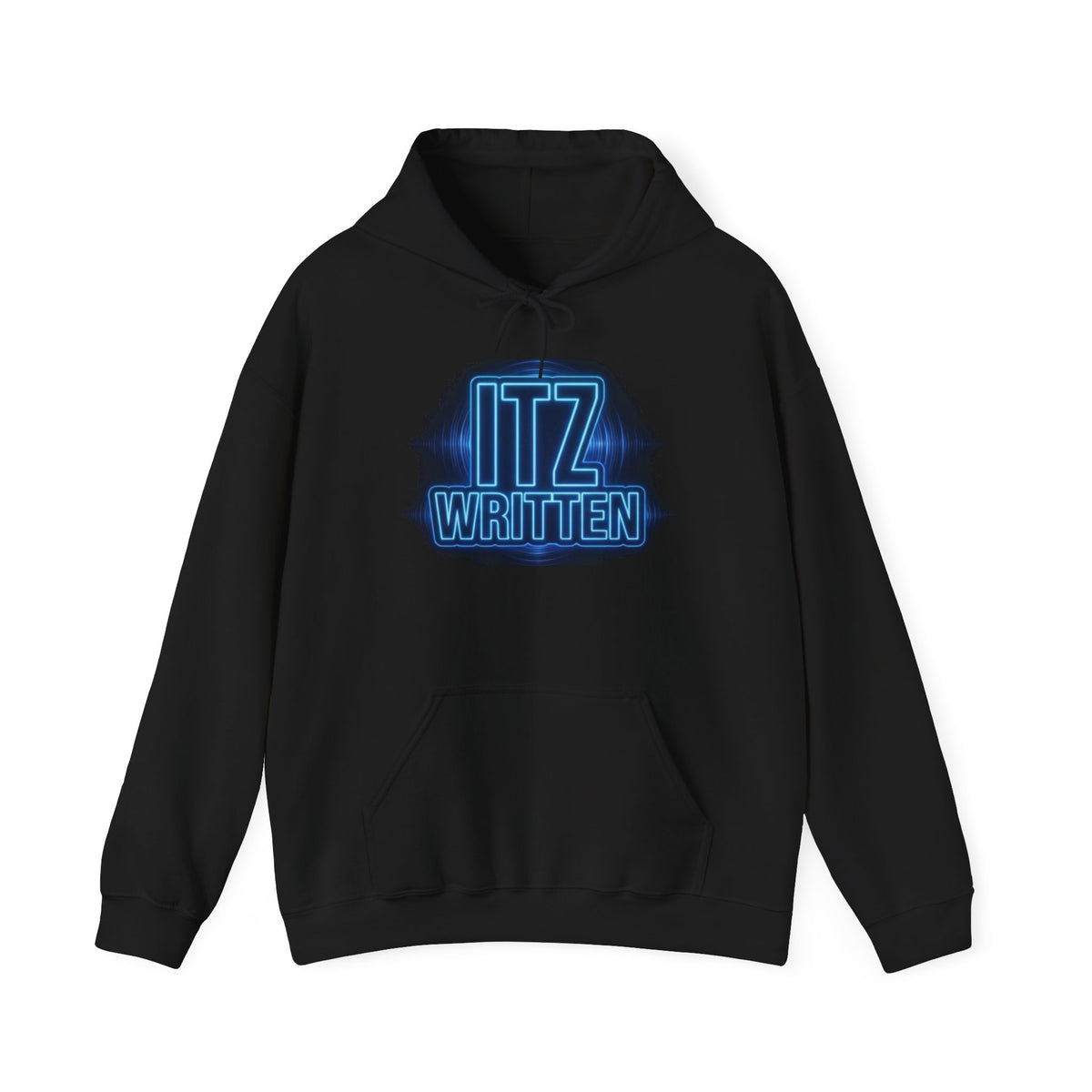 ITZ WRITTEN Genesis Hoodie – Blue Glow Edition