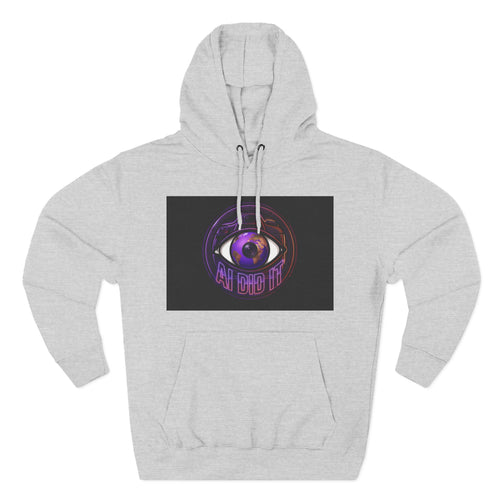 All-Seeing Eye Graphic Hoodie — Purple Cosmic Vision Illustration