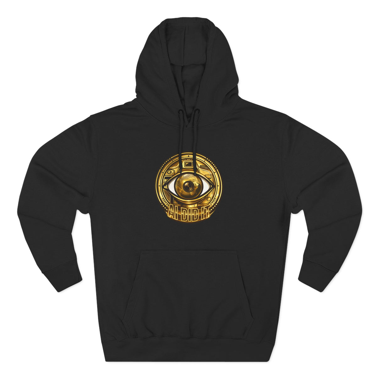 Hoodie — Gold Mystic Eye Emblem Fleece Hoodie