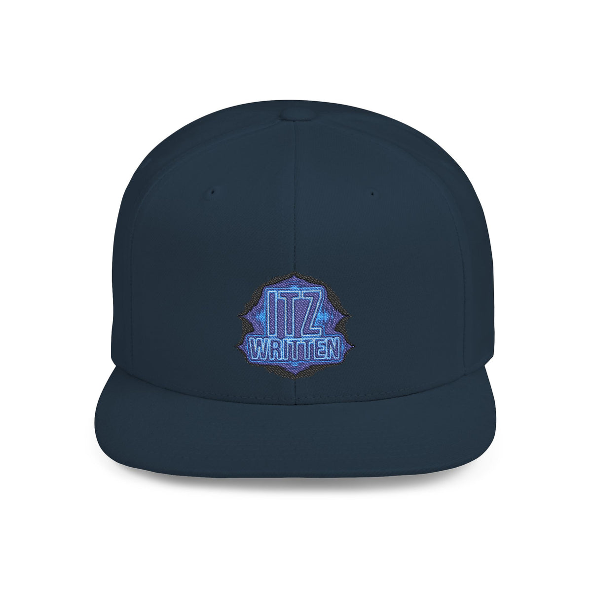 Snapback Hat — Blue Glitter 'DIZ' Patch Flat Bill Cap
