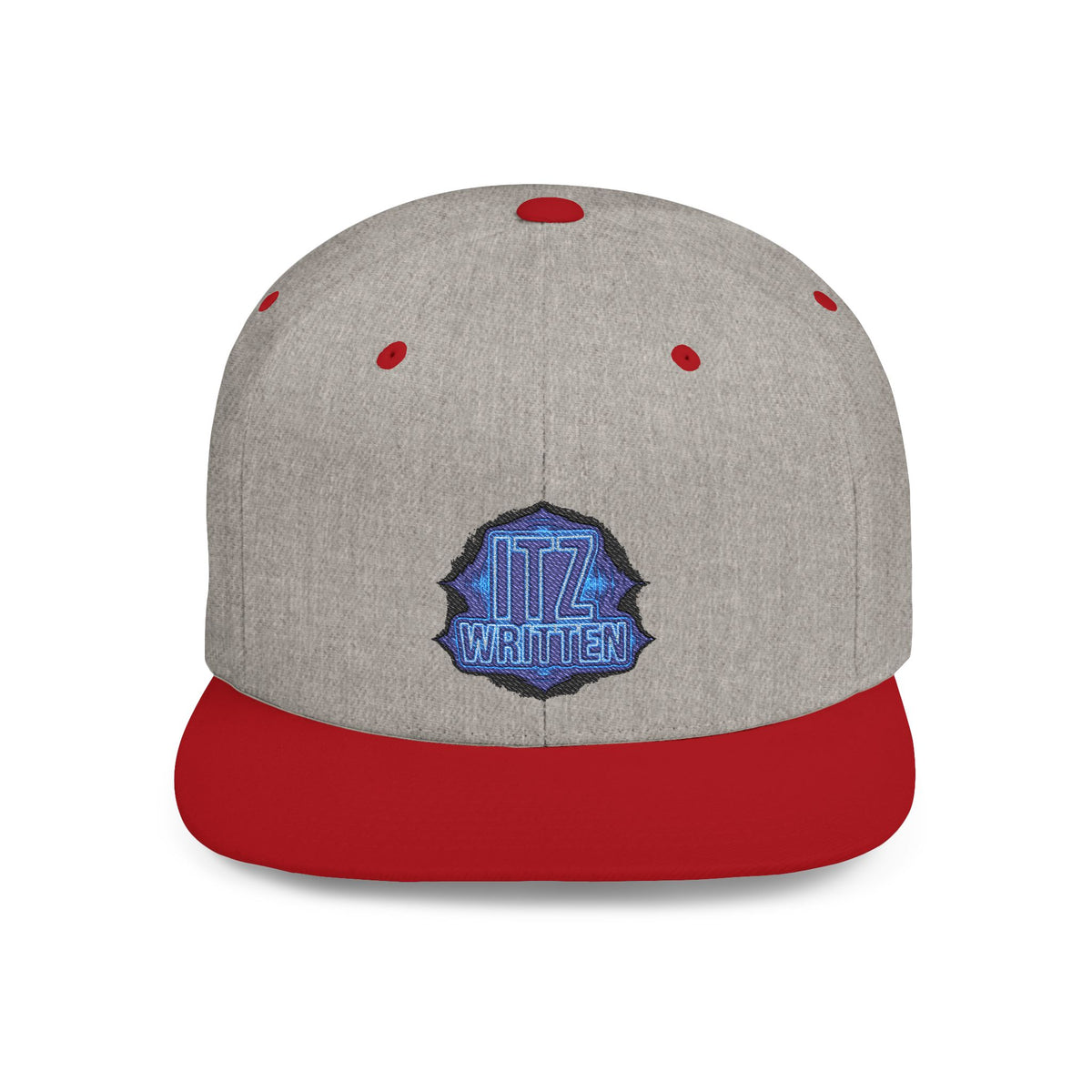 Snapback Hat — Blue Glitter 'DIZ' Patch Flat Bill Cap