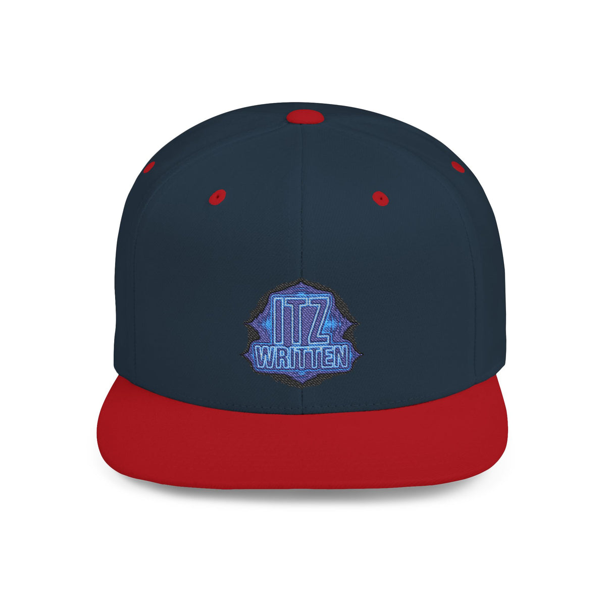 Snapback Hat — Blue Glitter 'DIZ' Patch Flat Bill Cap